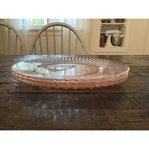 Pink Depression Glass Macbeth-Evans Petalware Pattern Mid-Century Lot Of 3
